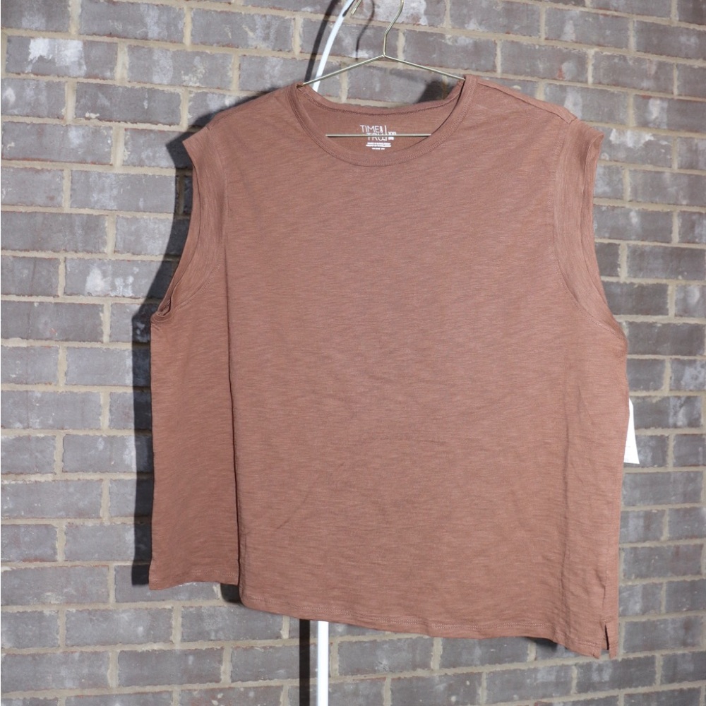 Brown Sleeveless Top